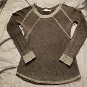 Raffi 100% Cashmere Scoop Neck Gray Sweater Sz Xs - image 1